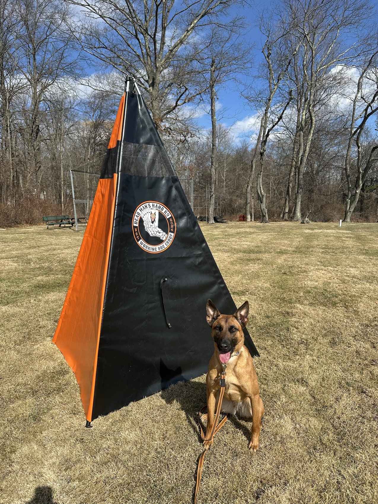 Judith in front of the DMH K9 blind